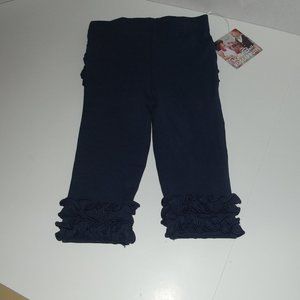 Ruffle Butts Baby Toddler Blue Legging, NWT's